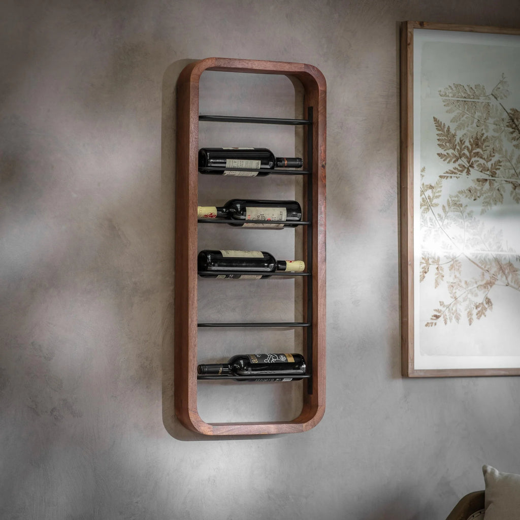Culmer Six Bottle Curved Wall Wine Rack 35cm Wide | Annie Mo's