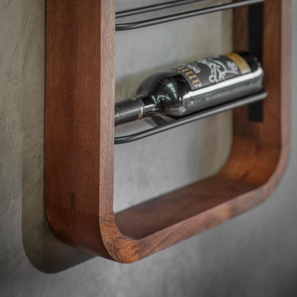 Culmer Six Bottle Curved Wall Wine Rack 35cm Wide