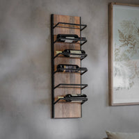 Culmer Six Bottle Angular Wall Wine Rack 32cm Wide | Annie Mo's