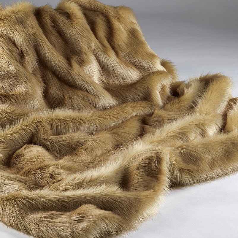 Sahara Longhaired Faux Fur Throw - Size Choice | Annie Mo's3