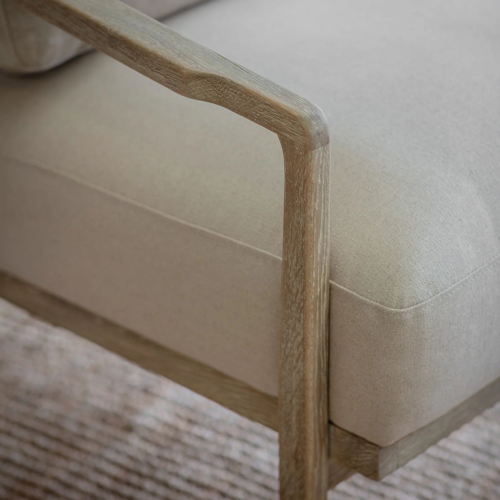 San Clemente Oatmeal Rope Back Armchair