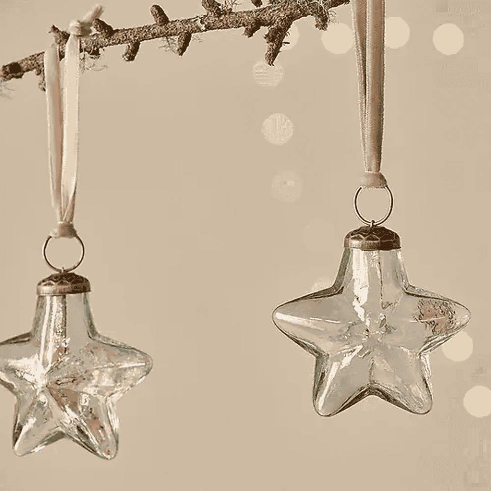 Sardi Star Bauble - Clear-C