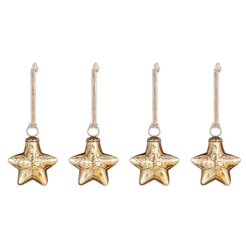 Sardi Star Baubles - Gold (Set of Four)