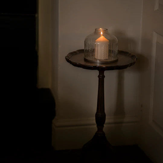 Scandi Stripe Handblown Candle Dome - Medium