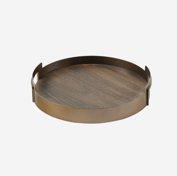 Shibui Mango Wood & Smoked Gold Trays - Set of Two | Annie Mo's f