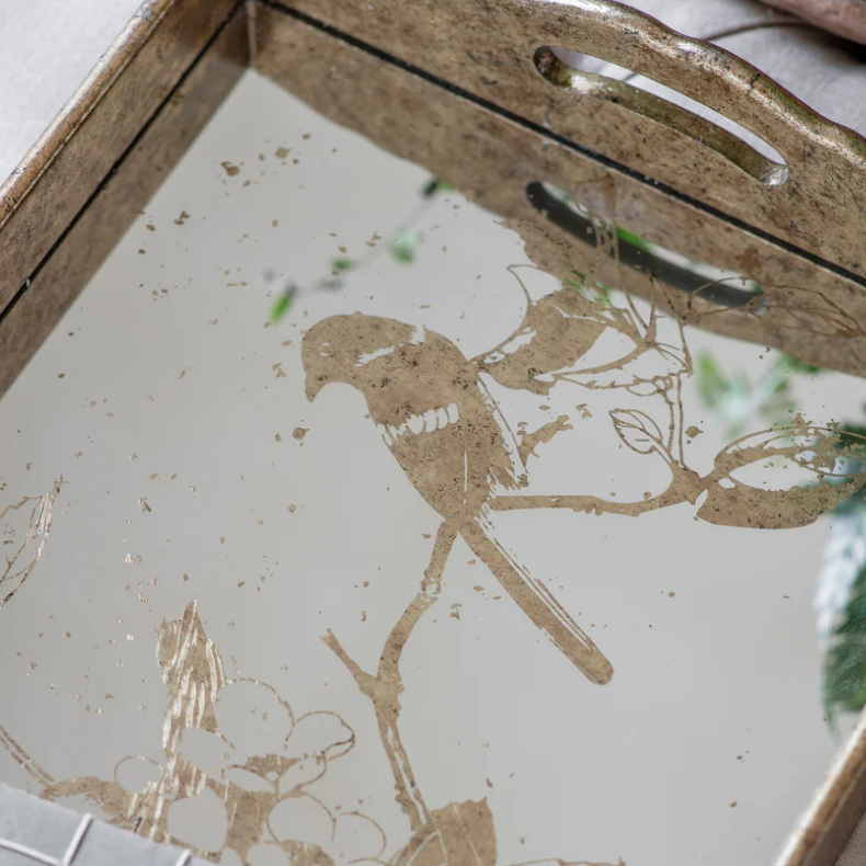 Waltham Rectangular Mirrored Bird Tray