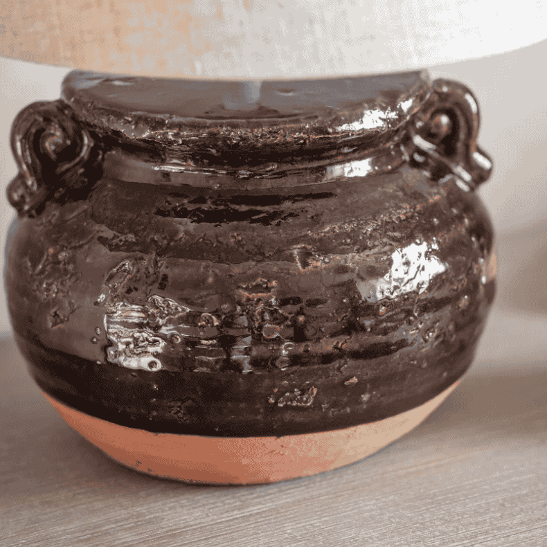 Highridge Squat Amphora Table Lamp 35cm-B