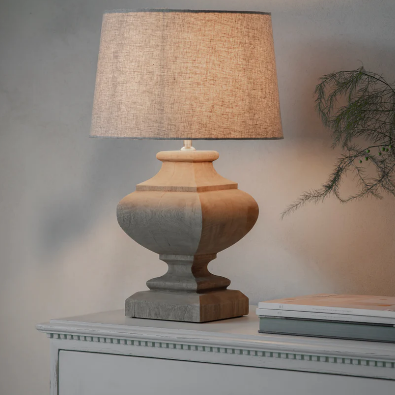 Dalhouise Wooden Tiered Table Lamp 41cm