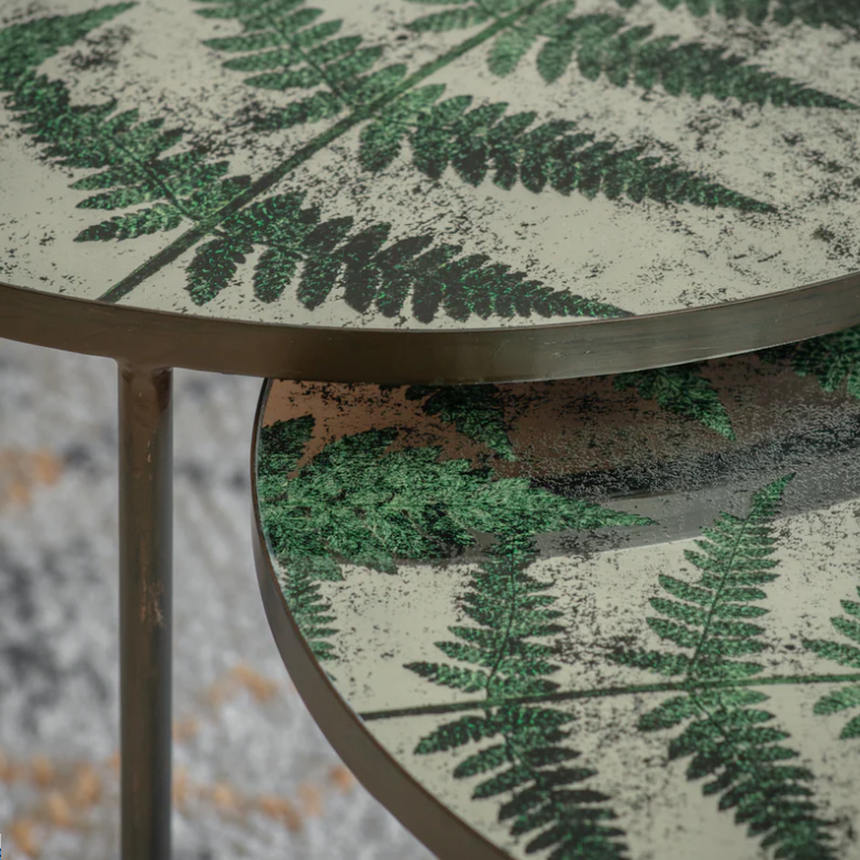 Evershot Set of Two Fern Nesting Tables 80cm