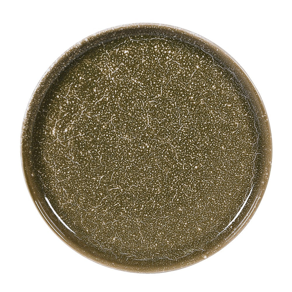 Set of 12 Rustic Green Dinner Set E