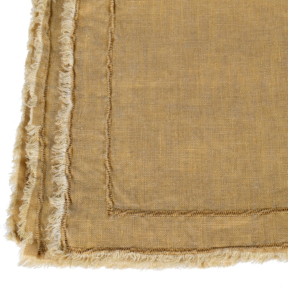 Set of Four Vintage Look Golden Napkins 45cm x 45cmC