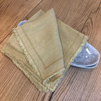 Set of Four Vintage Look Golden Napkins 45cm x 45cm | Annie Mo's 2