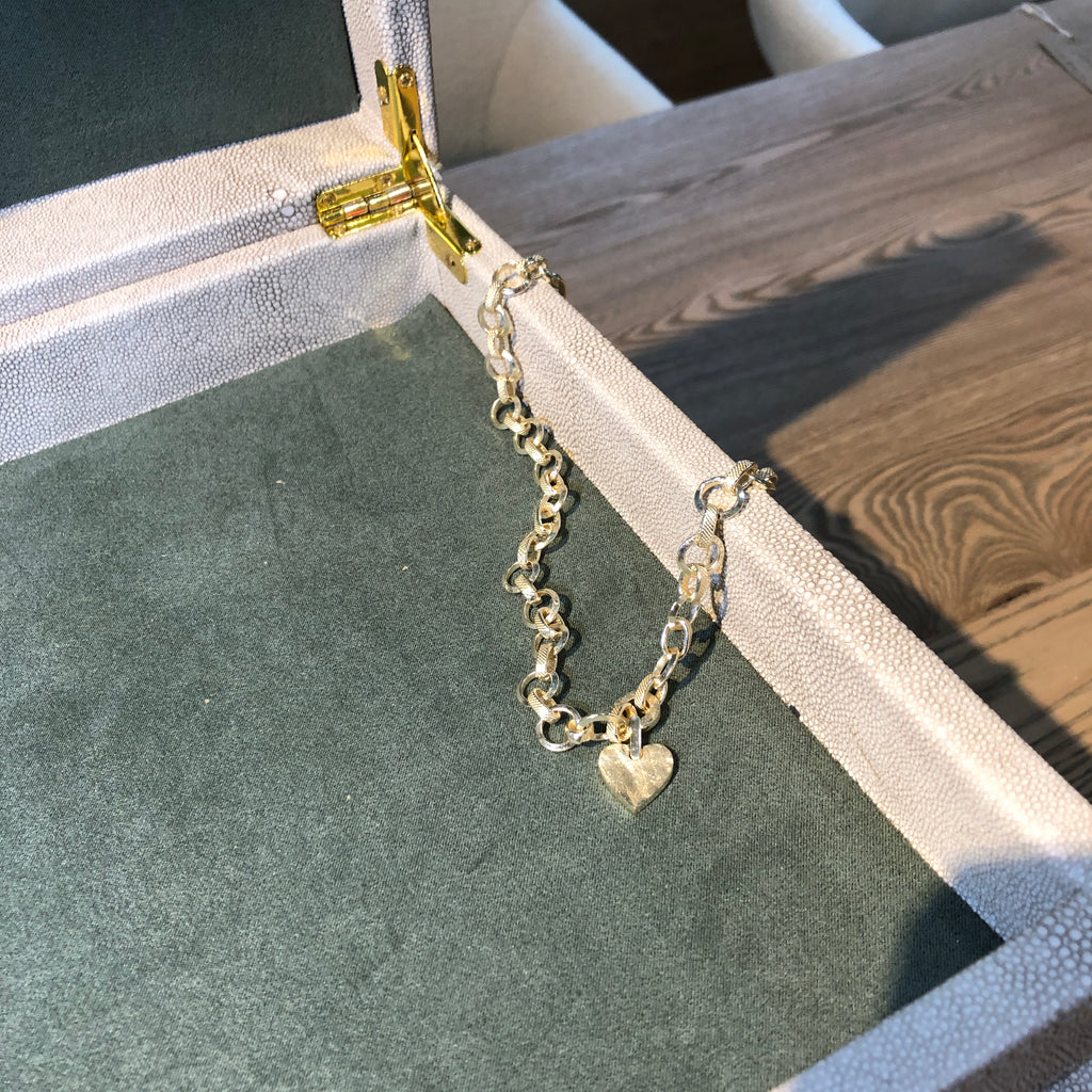 Set of Three Faux Ivory Shagreen Boxes 35cm G