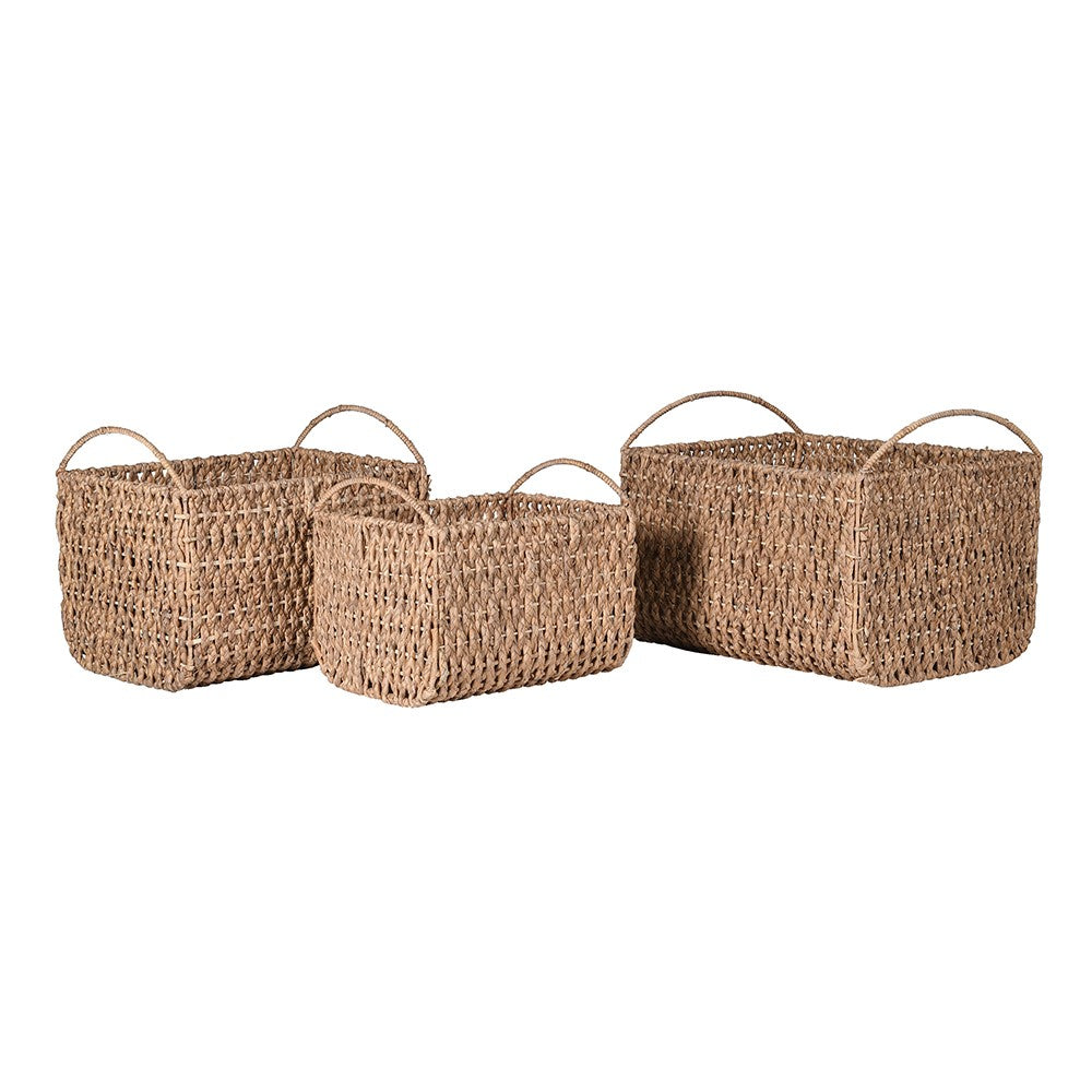 Set of Three Water Hyacinth Baskets | Annie Mo's