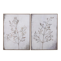 Set of Two Autumnal Trees on Canvas 120cmB