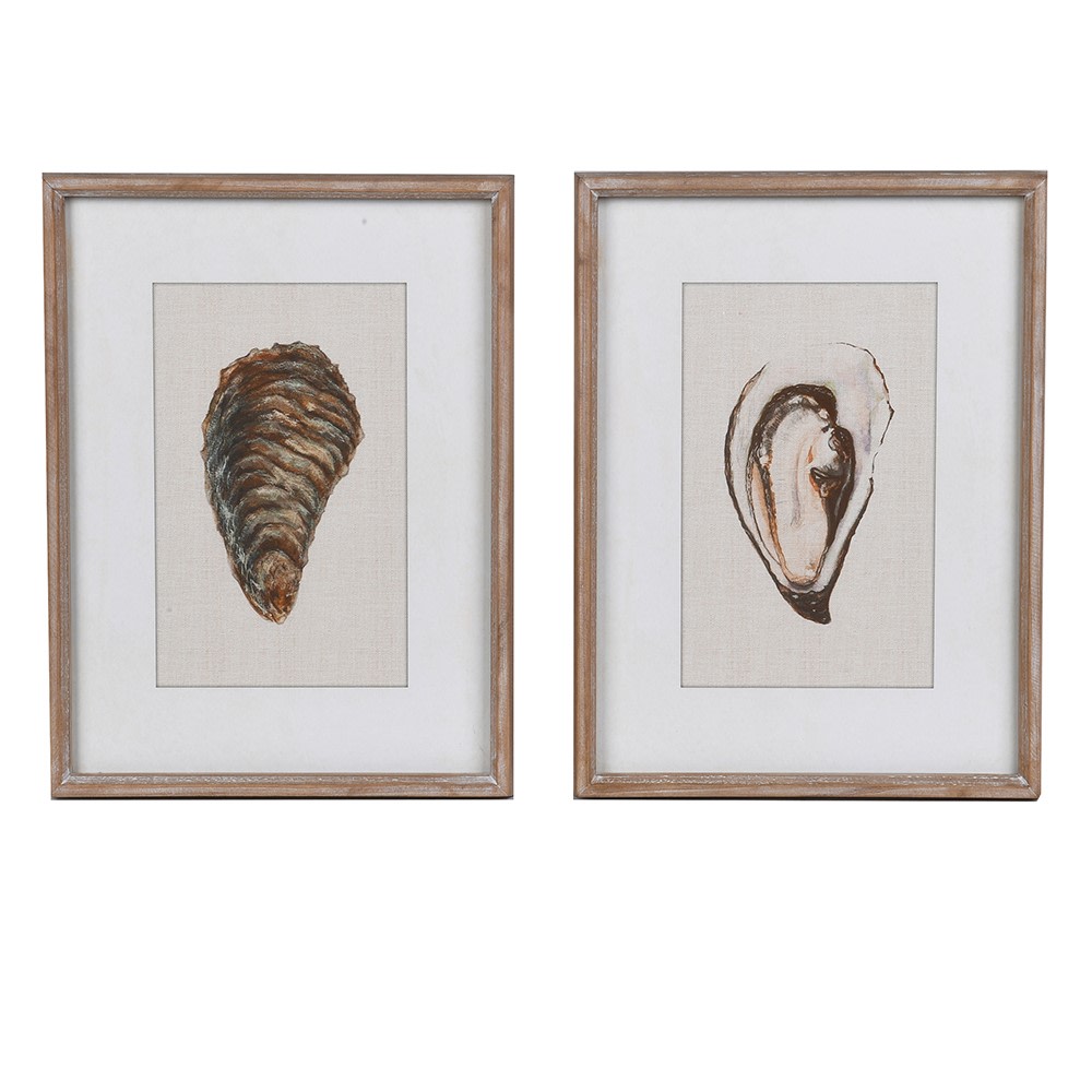 Set of Two Framed Oysters Print 40cm | Annie Mo's