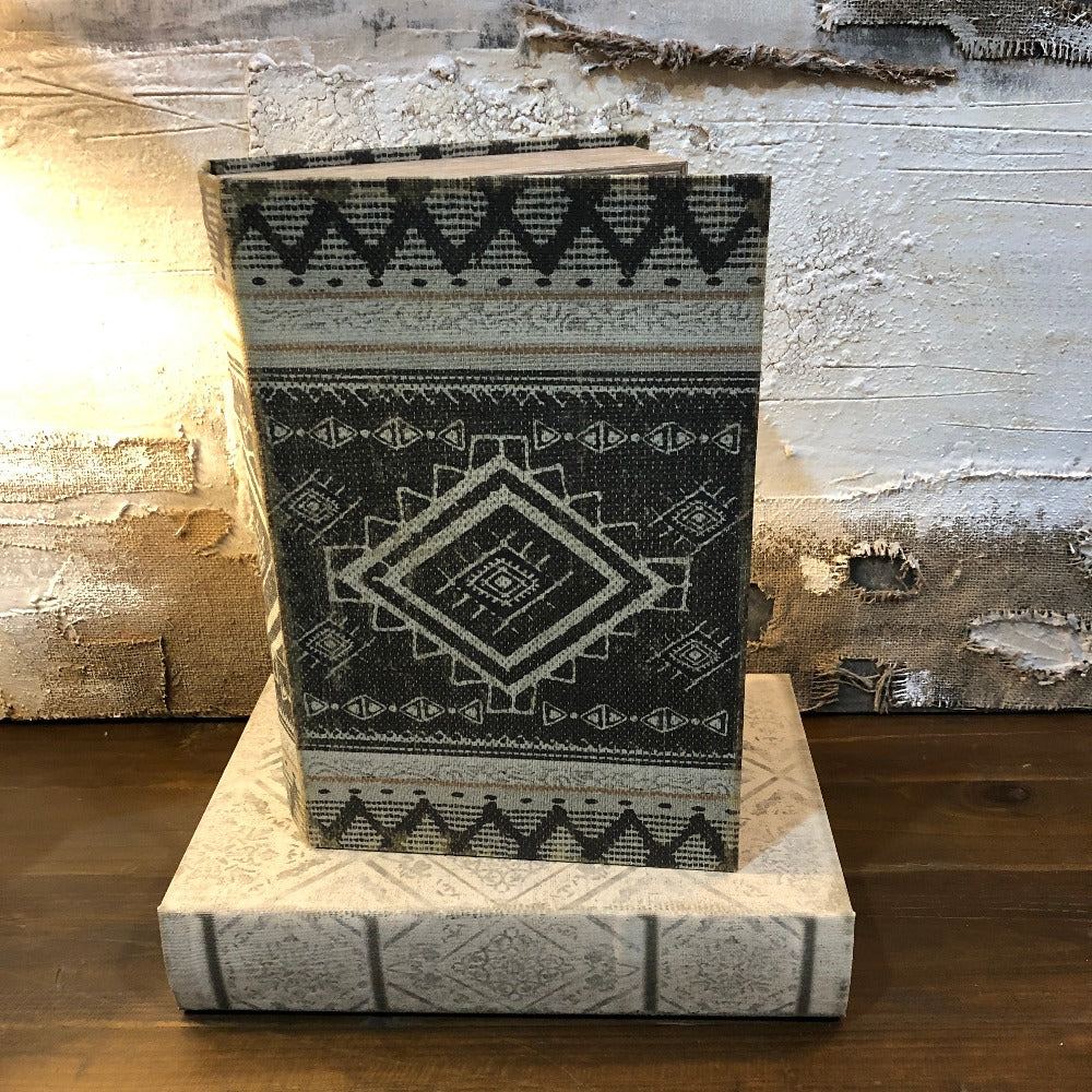 Set of Two Grey Design Book Boxes 33cm C