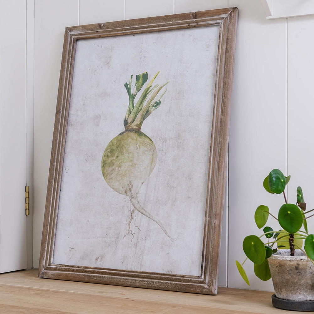 Croston Set of Four Root Vegetable Framed Prints 65cm