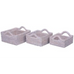 Set of Three Rattan Square Baskets in Natural White Wash | Annie Mo's