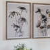 Set of Two Framed Wilting Flowers Prints 70cm