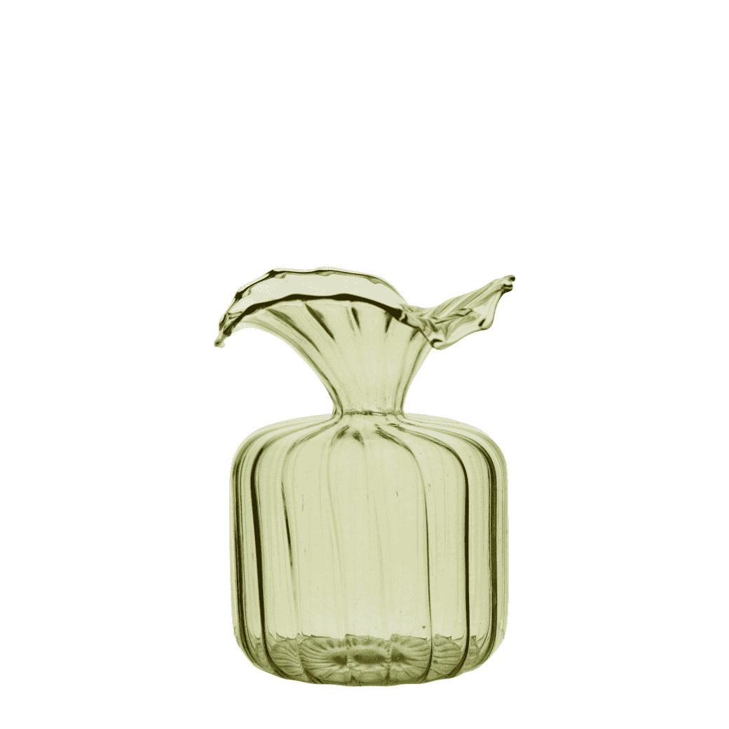 Mini Green Glass Vases - Size Choice-B