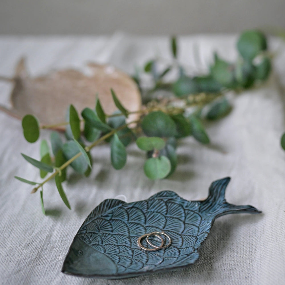 Set of Two Porcelain Galia Fish Plates 25cm | Annie Mo's C