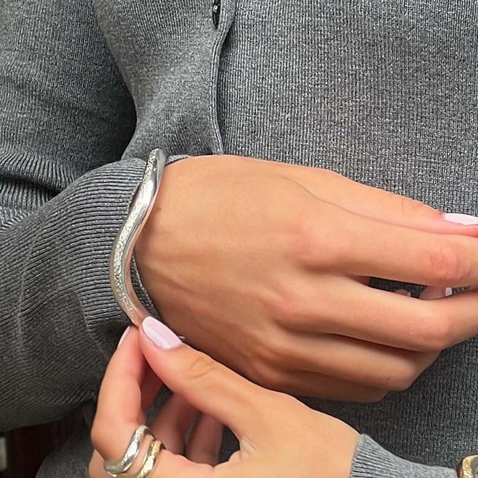 Shadow Bangle Silver