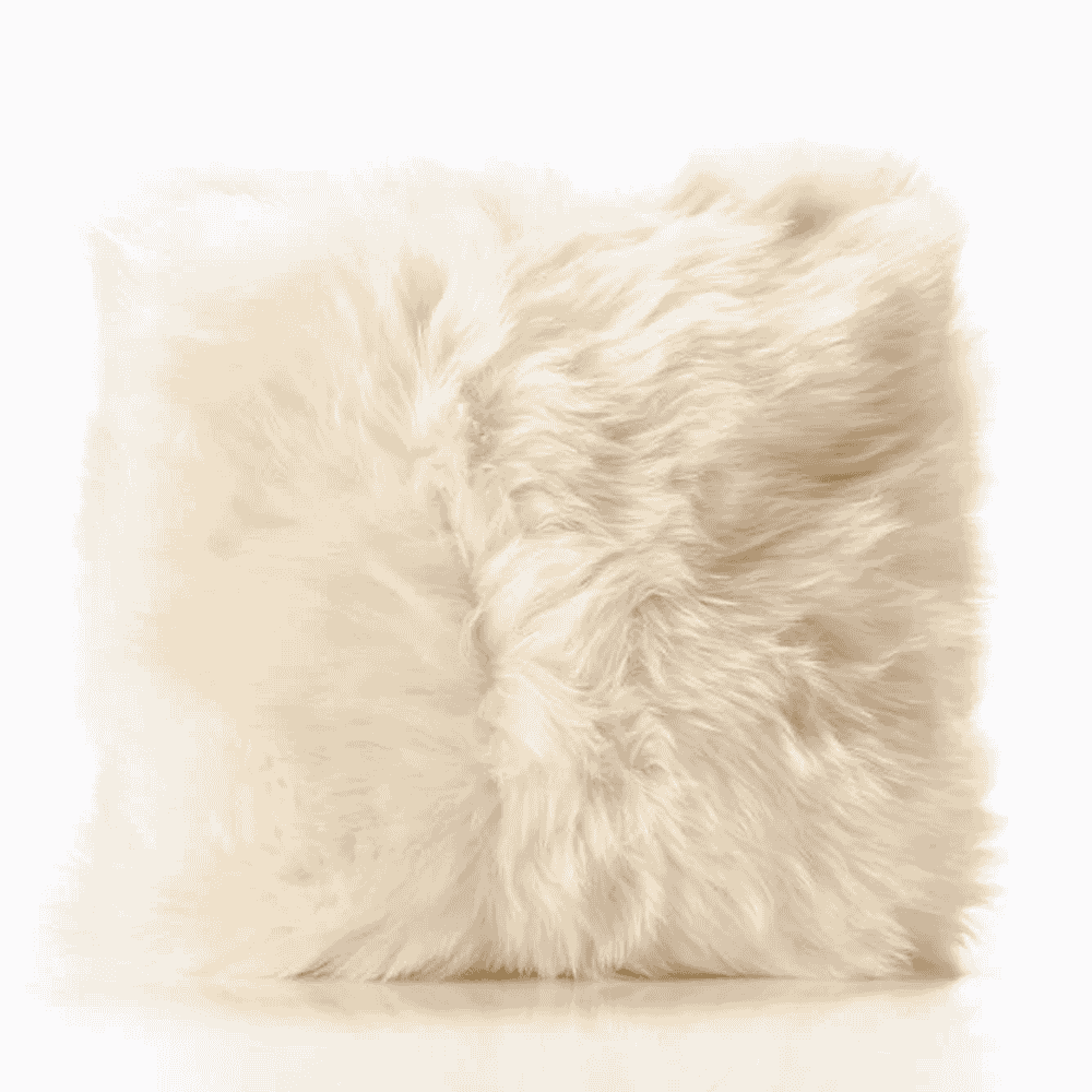 Sheepskin Cushion - Ivory | Annie Mo's