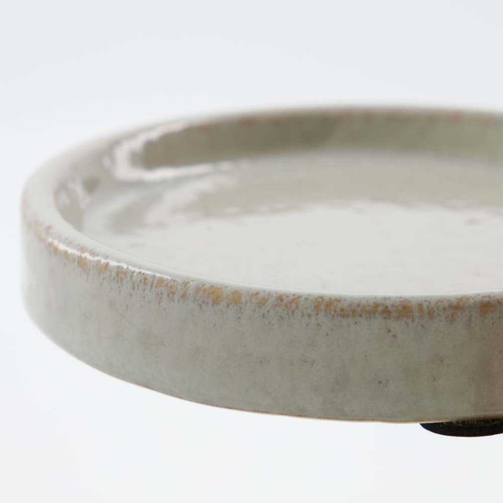 Shellish Grey Stoneware Soap Dish 12.5cm