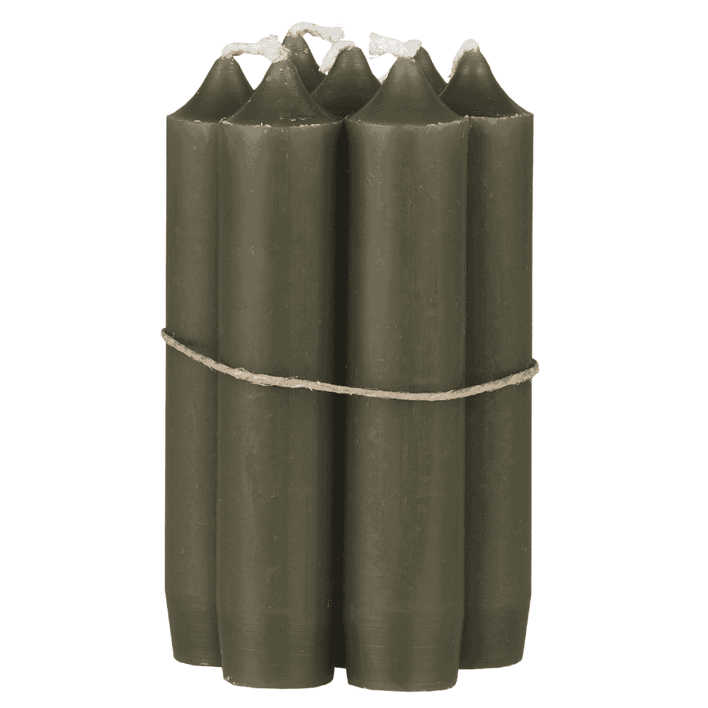 Short Dinner Candles - Olive 11cm