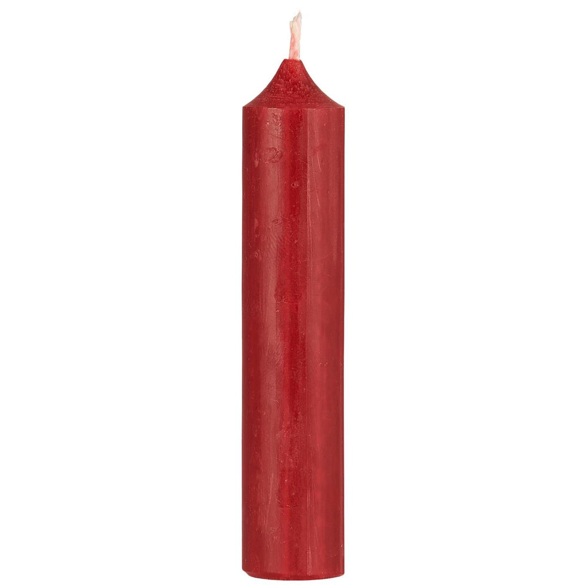Short Red Rustic Dinner Candle 11cm B