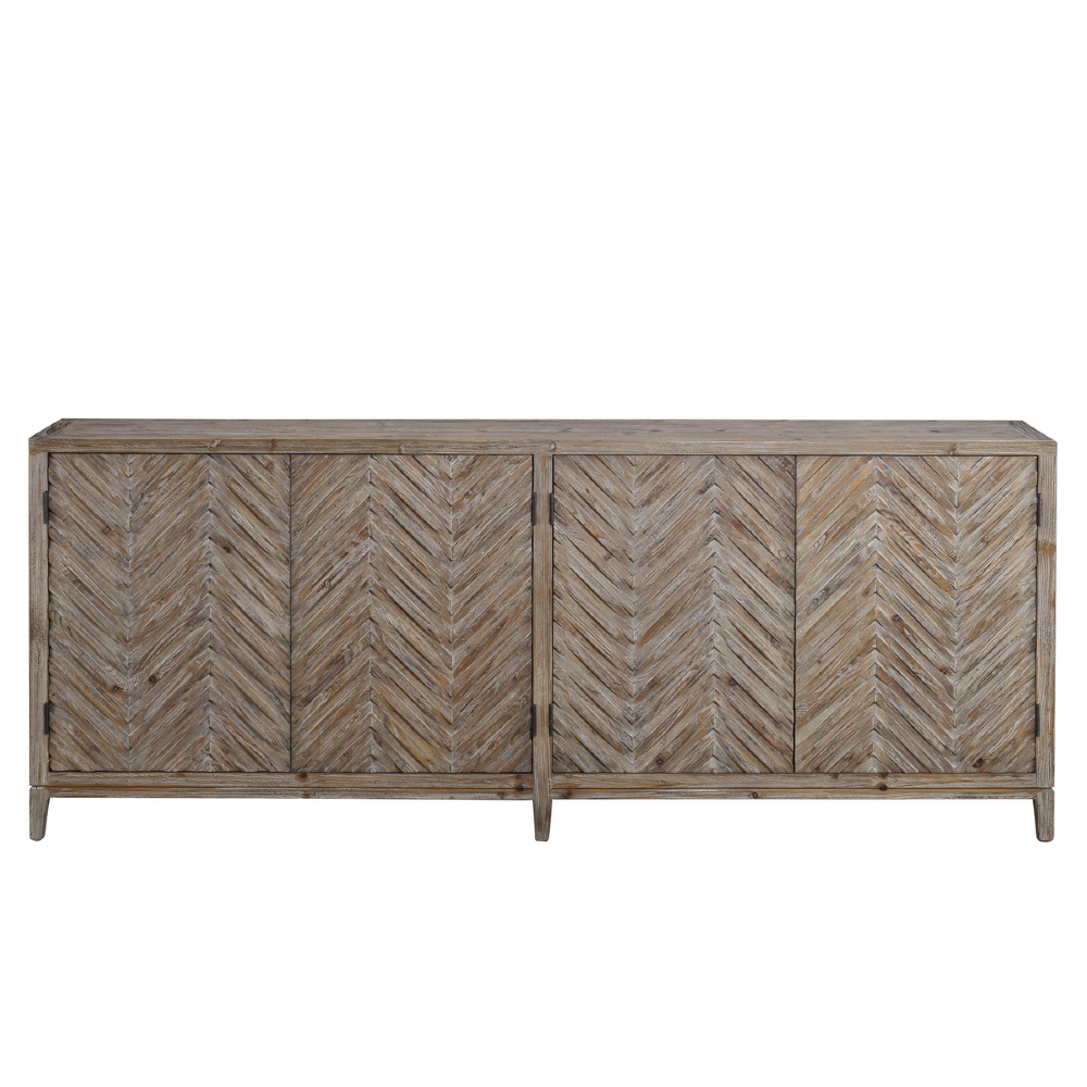Large Rich Grey Pine Sideboard 213cm | Annie Mo's