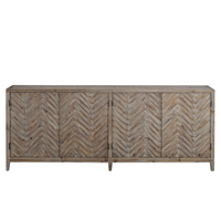 Large Rich Grey Pine Sideboard 213cm | Annie Mo's