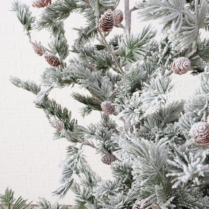 Snow Covered Christmas Tree in Jute Sack 180cm-C