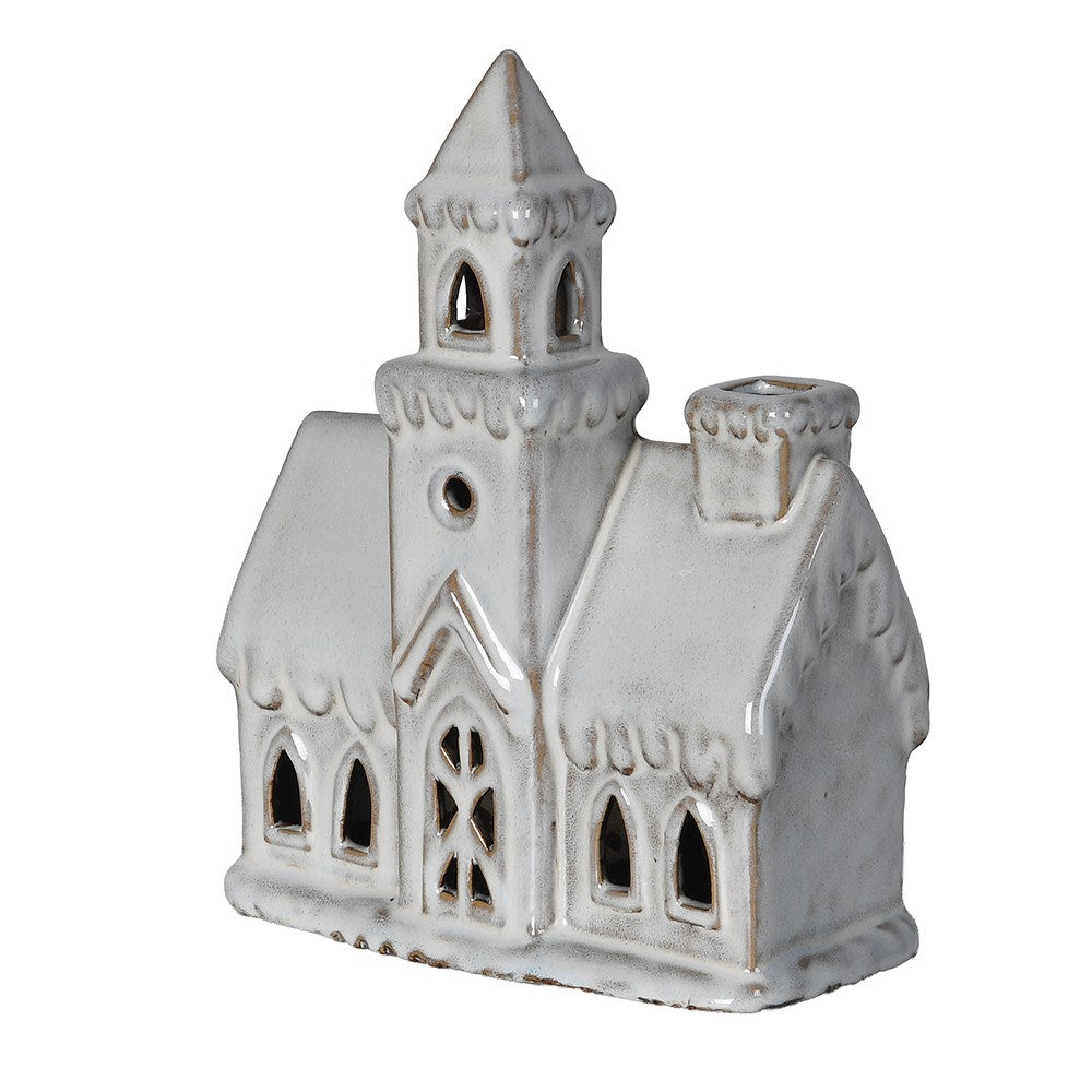 Snug Lit Biscuit Cottage 24cm-B