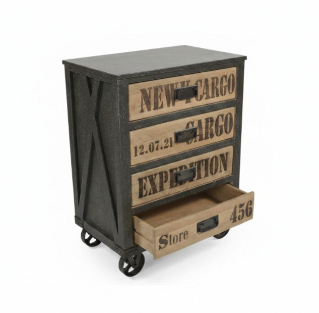 Soho Six Drawer Tall Chest on Wheels
