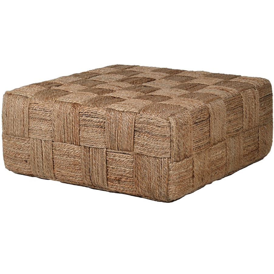 Square Jute Woven Coffee Table 90cm