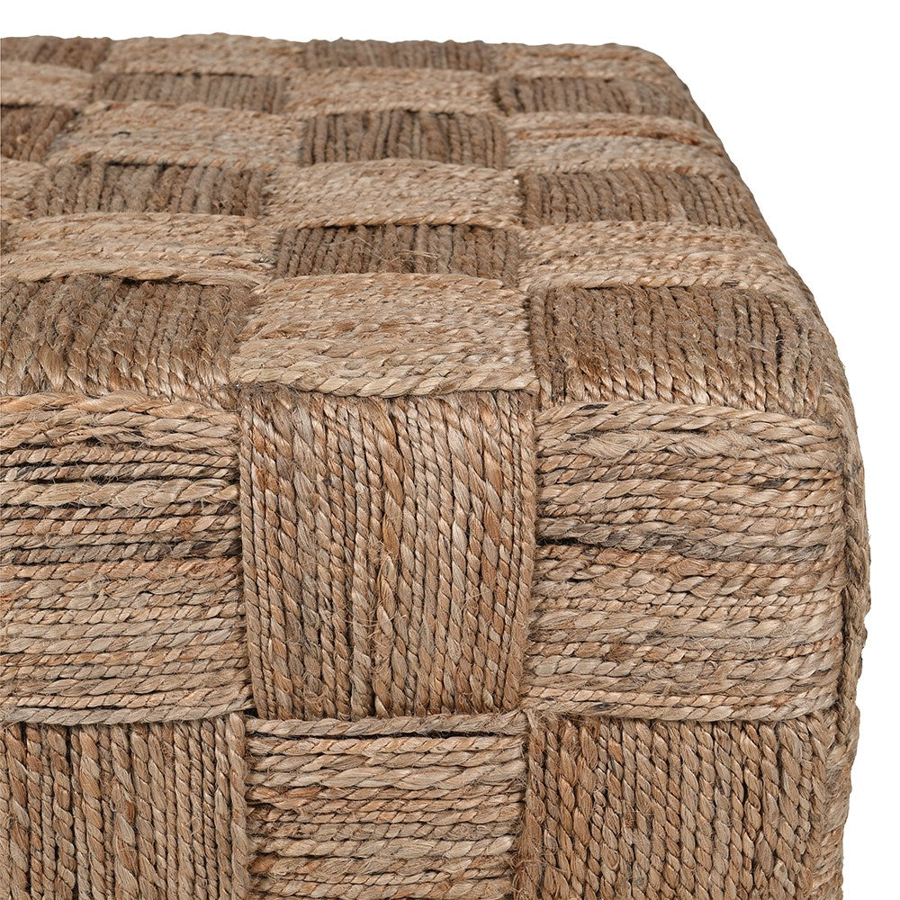 Square Jute Woven Coffee Table 90cm