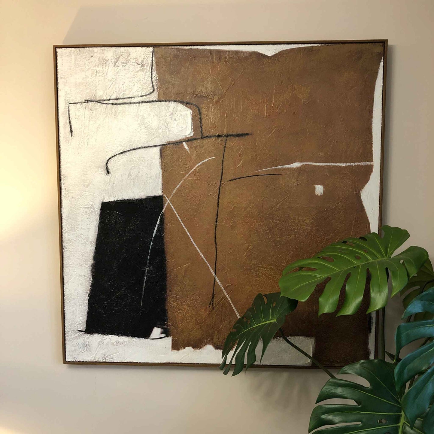 Square Textured Framed Canvas