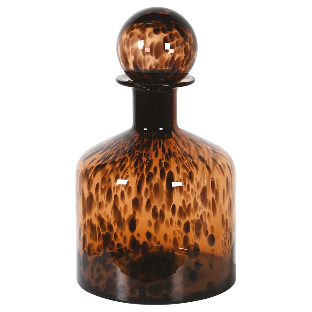 Squat Tortoise Shell Effect Bottle with Ball Top 39cm