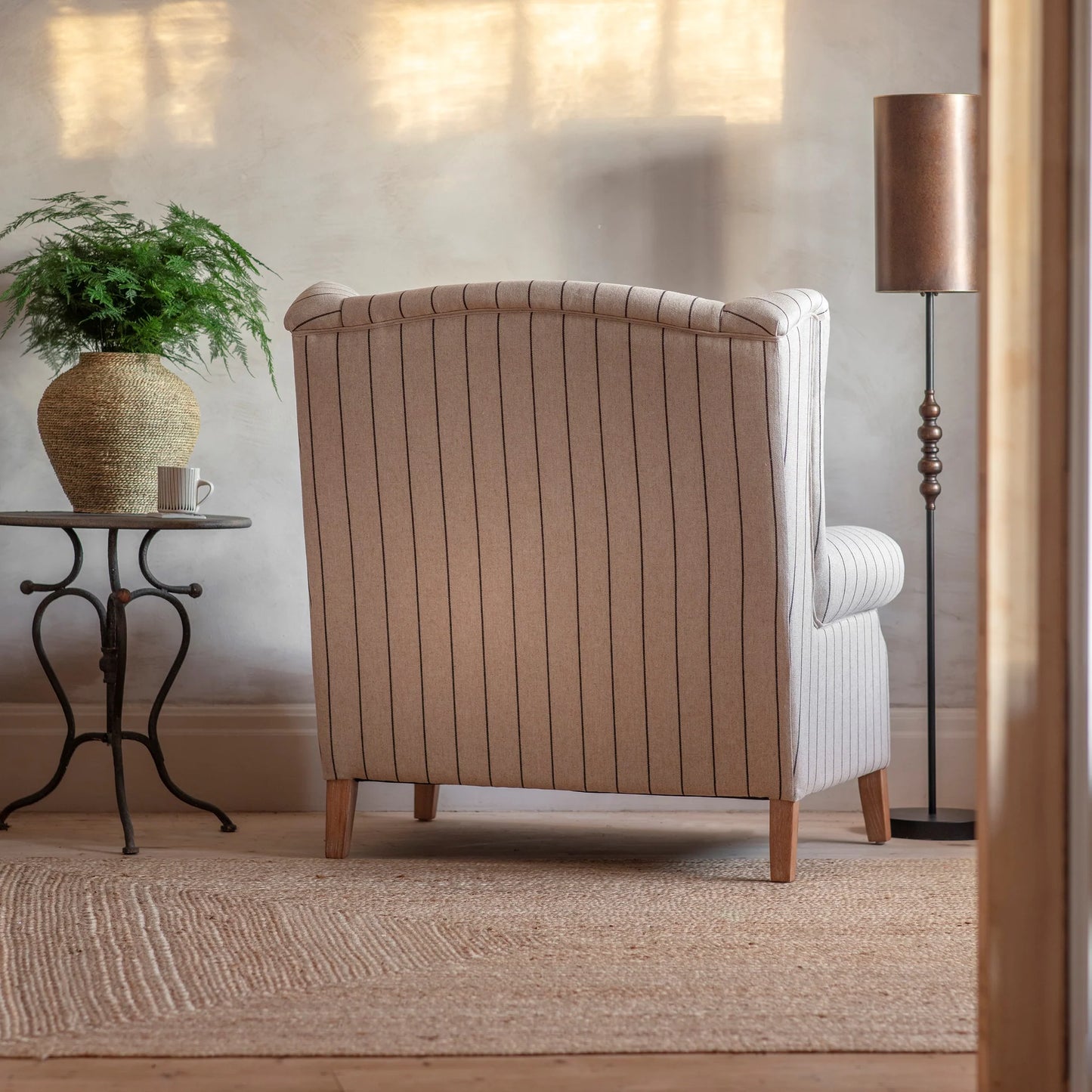 St Francis Striped Wide Armchair