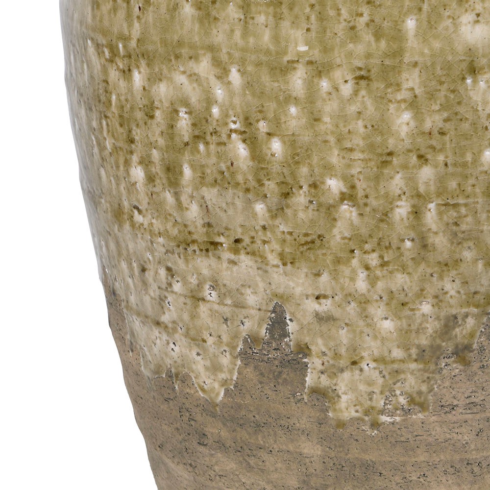 Stoneware Dripping Effect Large Glazed Vase 53cm