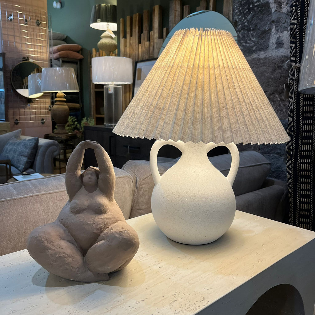 Stoneware Ear Lamp with Shade 47cm