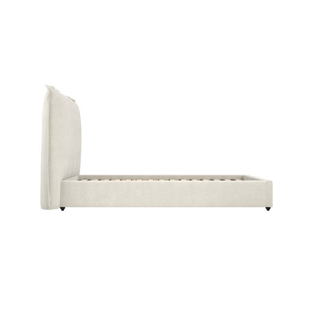 Linen Ivory Bed Frame - Size Choice