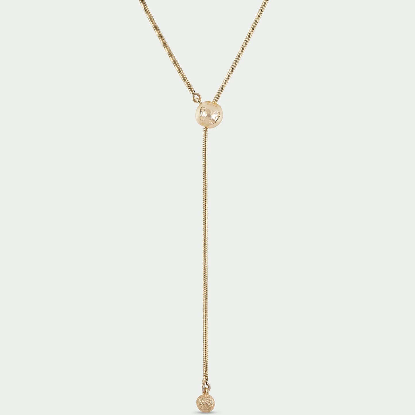 Synergy Necklace Lariat Necklace with Slider Bead - Gold | Annie Mo's7