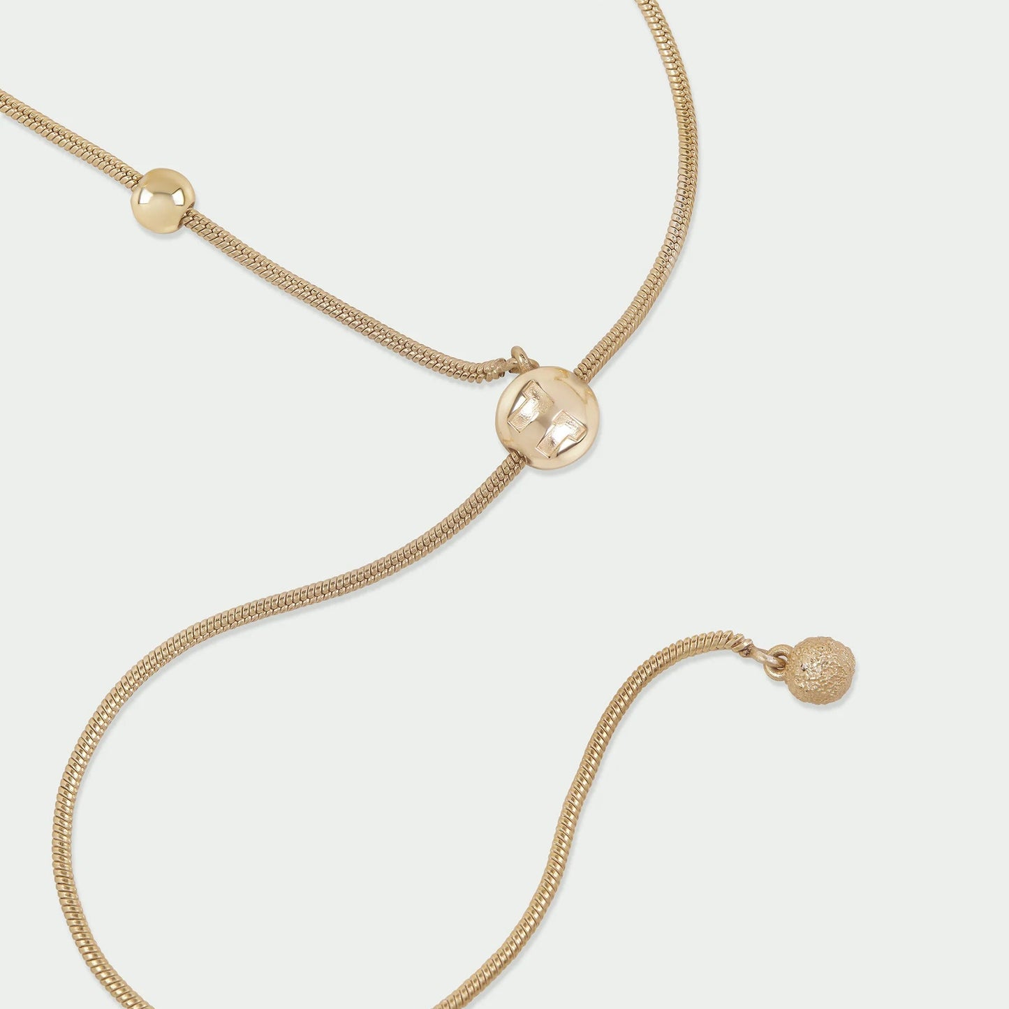 Synergy Necklace Lariat Necklace with Slider Bead - Gold | Annie Mo's5
