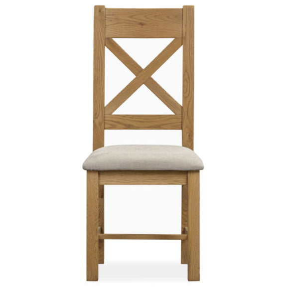 Tewkesbury Upholstered X Back Dining Chair - Sold as a Pair