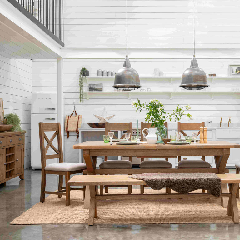 Tewkesbury Upholstered X Back Dining Chair - Sold as a Pair