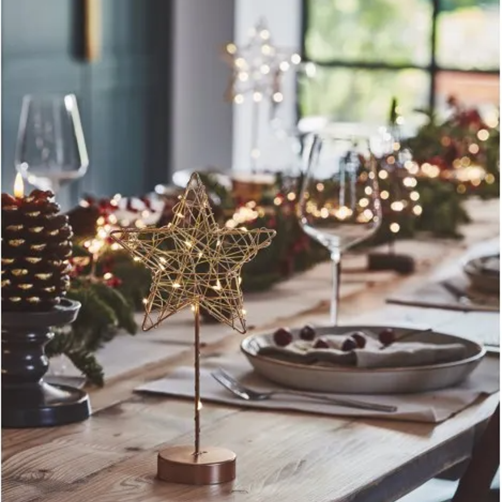 Table Star - Golden Battery Operated 25cm