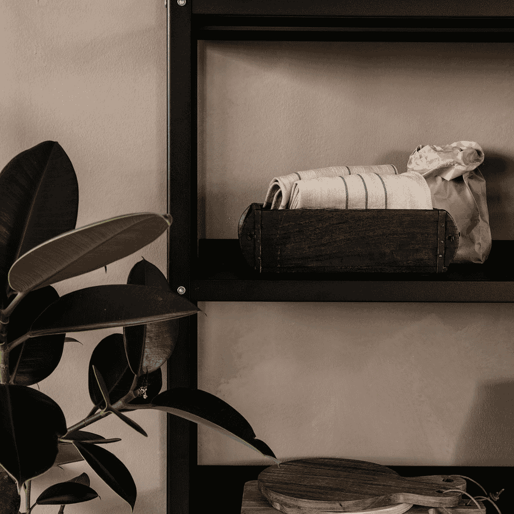 Tall Black Steel Bookcase 200cm